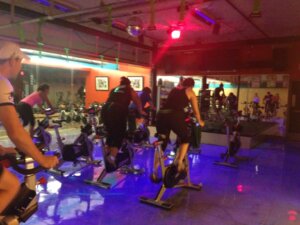 Indoor Cycling class at our inaugural fitness expo