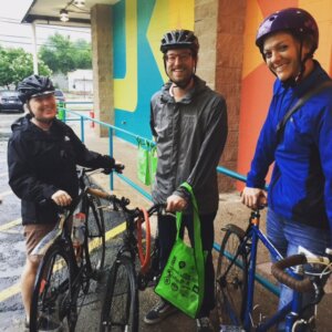  Morning Rush Hour in full effect with these Castle Hill Friends - Bike to Work Austin 2015