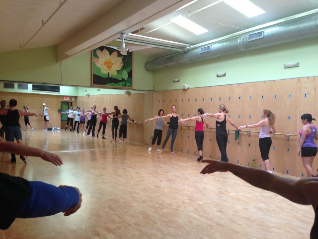 Ballet Barre class at the inaugural fitness expo