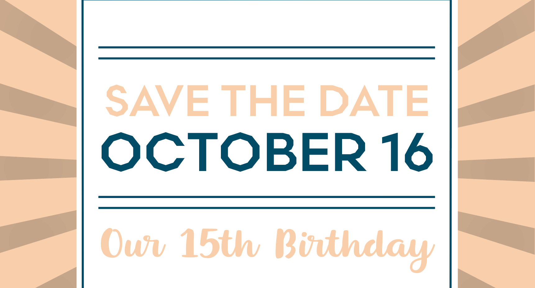 15th Anniversary Celebration – Mon, Oct 16
