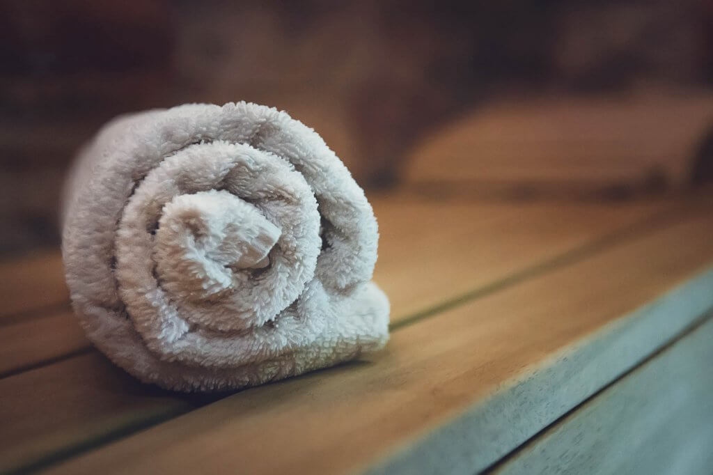 Rolled Up Towel image for use in Infrared Sauna