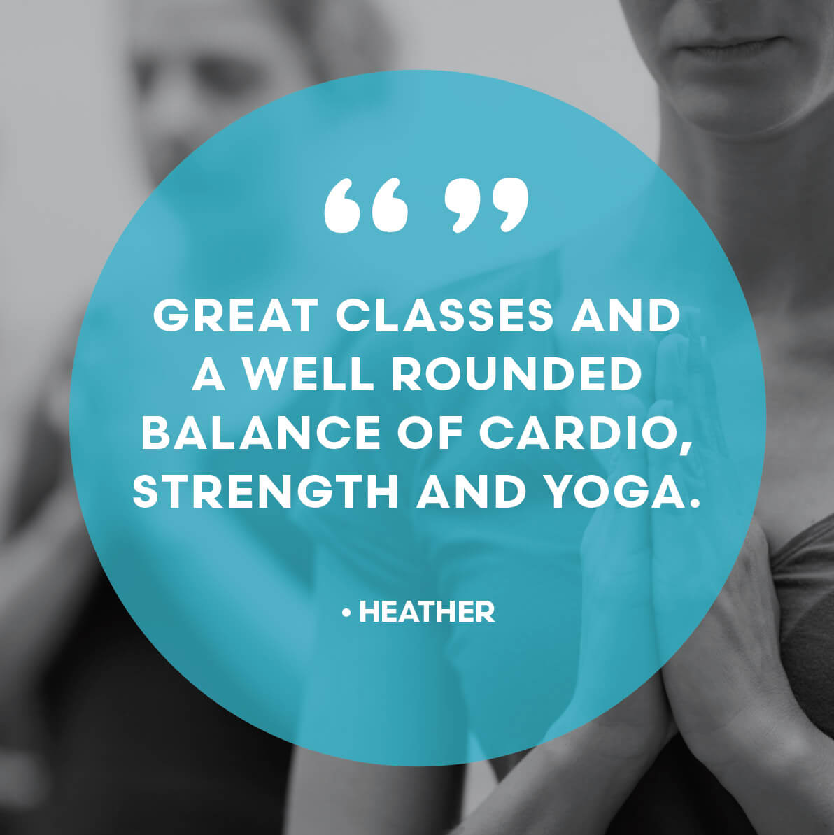 Great classes and a well-rounded balance of cardio, strength and yoga.
