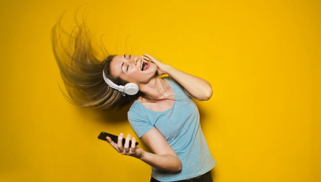 woman listening to music for quarantunes