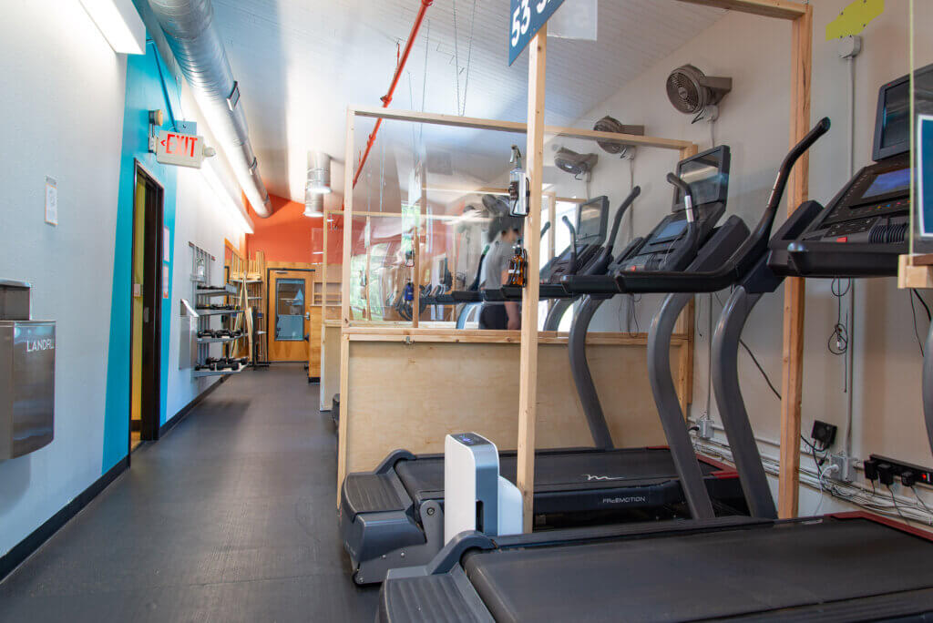 Upstairs Cardio Hall at Castle Hill Fitness Downtown