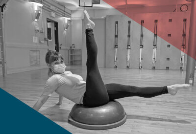 Pilates Instructor Heather on Bosu