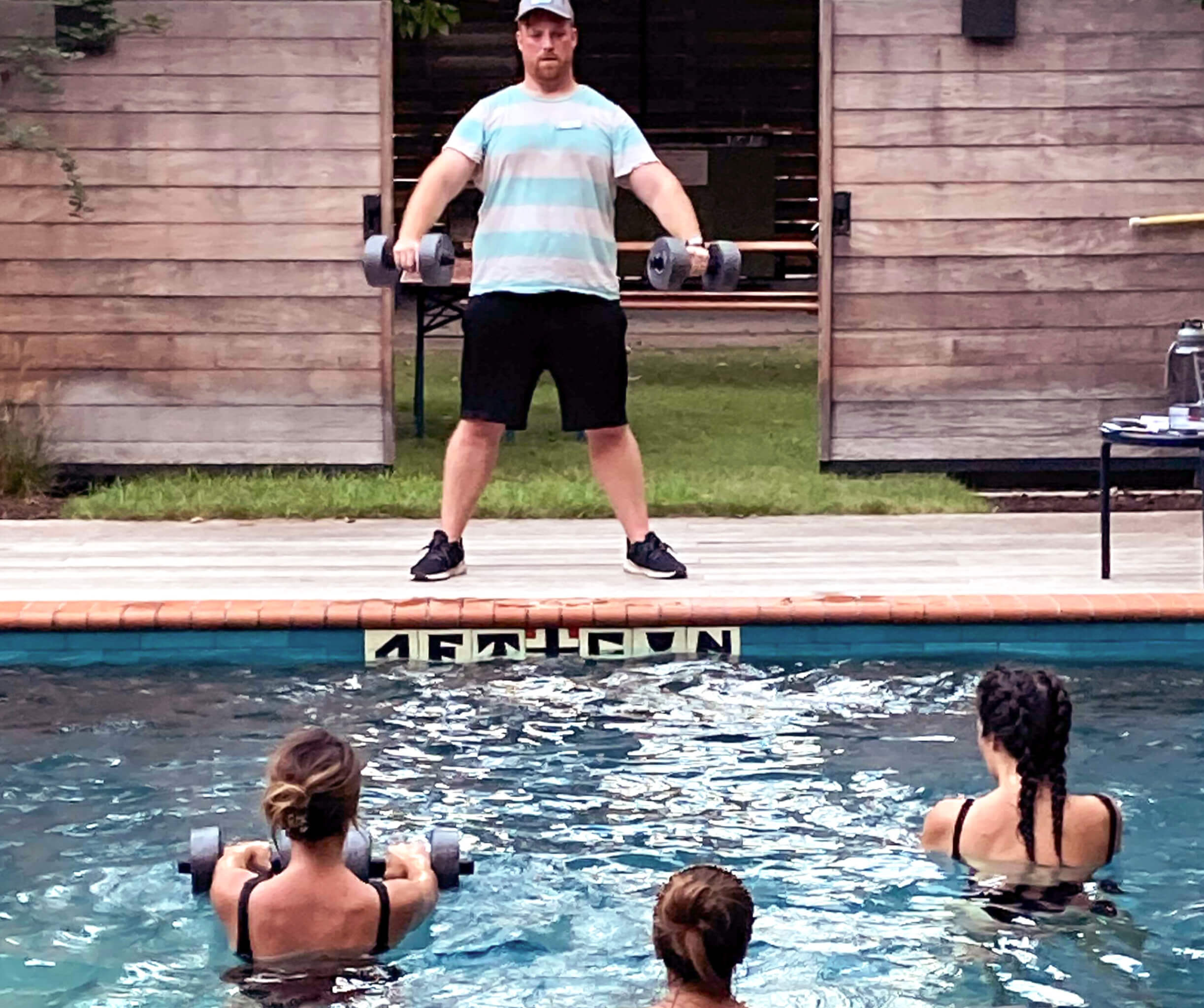 aquaFit class with Josh Robinson at The Carpenter Hotel