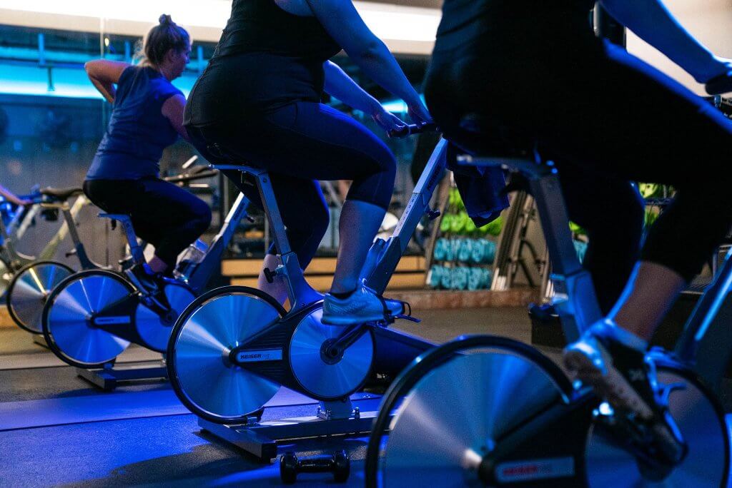 Group cycling Class HIIT class at Castle Hill Fitness