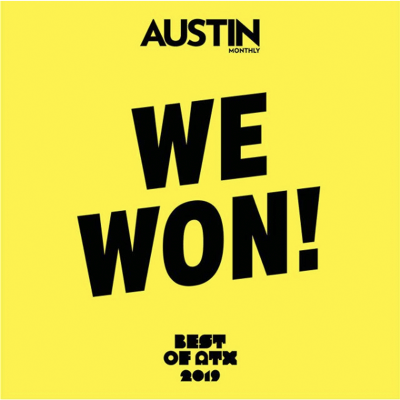 Austin Montly Best of ATX 2019 We won!