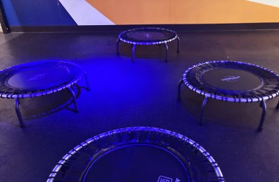 Four rebounders set up for a class