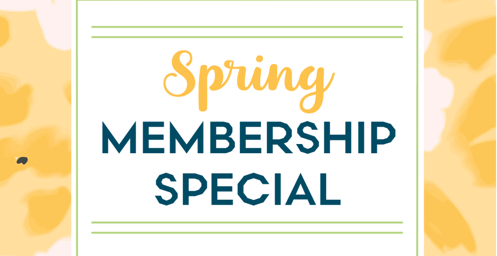 Spring Membership Special Yellow floral promo burst for Spring Membership Special