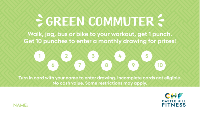Green Commuter punch card