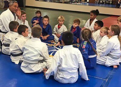 Joao Crus instructing a children's Brazilian Jiu-Jitsu lesson in Austin, Tx.