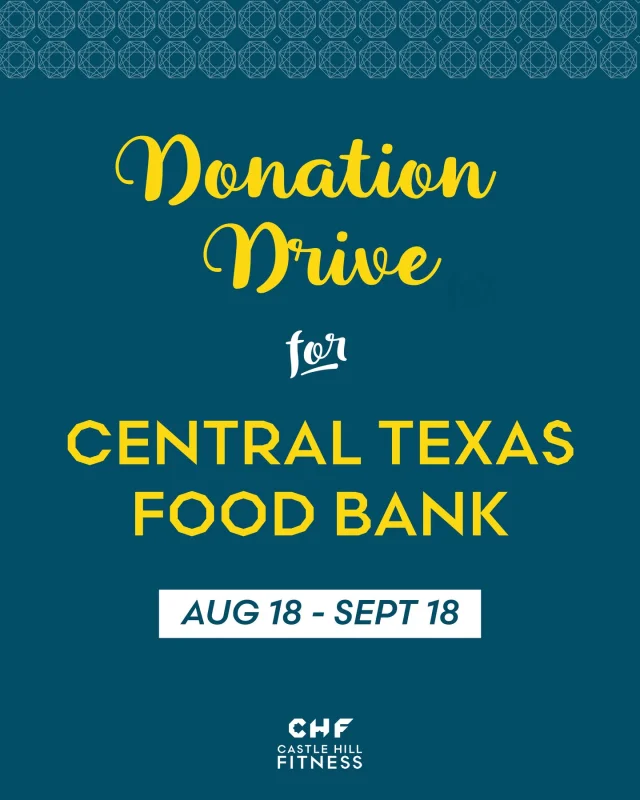 📢 Attention #FitFam: join us for a Donation Drive benefitting @ctxfoodbank! From 𝗔𝘂𝗴𝘂𝘀𝘁 𝟭𝟴 𝘁𝗵𝗿𝗼𝘂𝗴𝗵 𝗦𝗲𝗽𝘁𝗲𝗺𝗯𝗲𝗿 12, we will be collecting healthy, non-perishable items in the front lobby. Click the link in bio to find out what are the most requested items, and drop off the next time you swing through. We love seeing our community come together to help our neighbors in need!