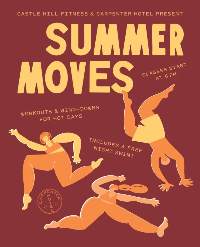 Summer Moves has gone swimmingly! 💦 Join us for the final class of our partnership with neighbors in wellness, @‌carpenterhotel:⁠
⁠
AcquaFit with @‌builtbybarkley 𝐌𝐨𝐧𝐝𝐚𝐲 𝟖/𝟐𝟓 𝐚𝐭 𝟔𝐩𝐦⁠
⁠
Get splashy with an energetic, low-impact strength and cardio workout set in the water! Reserve your spot through the link in bio and come close out summer with us!