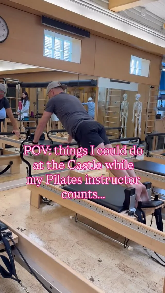 When the Pilates count feels like a lifetime 🤣  While you might not *actually* be able to do these fun things while your instructor counts, we definitely recommend trying all the Castle has to offer before or after your next Pilates class!  #chfitness #chfitfam #castlehillfitness #atx #chfitnessfam #atxgym #chfit #atxfitness #atxpilates #atxfitnesscommunity #austinpilates #austingym