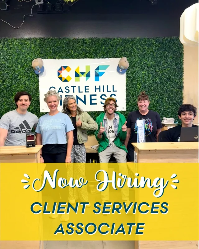 A brand new year, a brand new JOB?! That’s right, the Castle is hiring! This gem of gym is looking for someone to bring their sparkle to our Client Services team. Do you:⁠
⁠
Have a passion for healthy living?⁠
⁠
Love to chat with folks?⁠
⁠
Like the idea of a free membership and discounts for you AND a buddy?⁠
⁠
Then head over to the link in bio and learn more about joining our #FitFam behind the desk. 💥