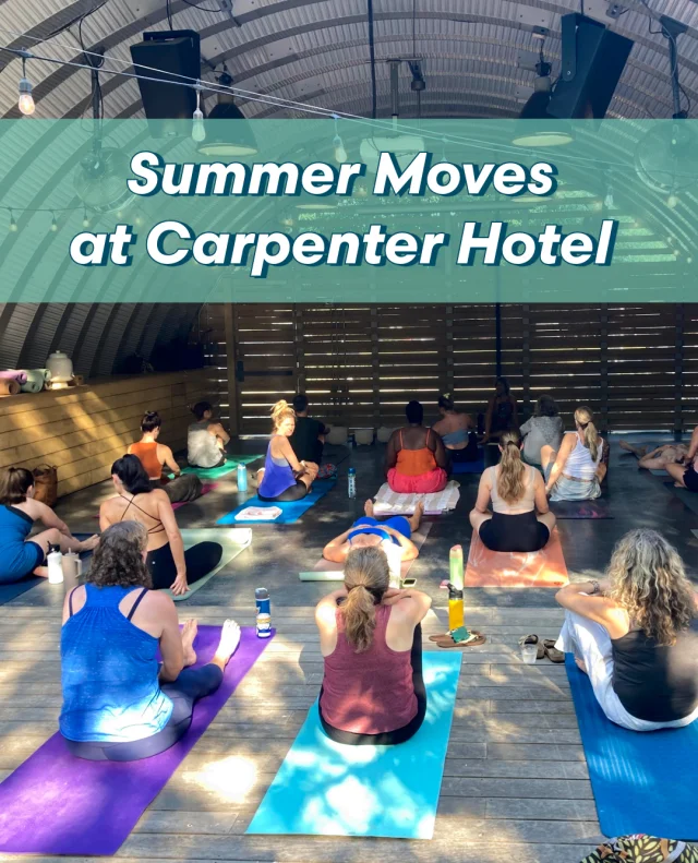 Castle Hill Fitness and Carpenter Hotel @carpenterhotel are teaming up to bring you 𝙎𝙪𝙢𝙢𝙚𝙧 𝙈𝙤𝙫𝙚𝙨: 𝙒𝙤𝙧𝙠𝙤𝙪𝙩𝙨 & 𝙒𝙞𝙣𝙙-𝘿𝙤𝙬𝙣𝙨 𝙛𝙤𝙧 𝙃𝙤𝙩 𝘿𝙖𝙮𝙨. Expect a full series of stretching, grounding, sculpting, and beyond. Best of all, end each class with a dip - you'll enjoy pool privileges all night.⁠
⁠
We’re kicking things off 𝗠𝗼𝗻𝗱𝗮𝘆, 𝗝𝘂𝗻𝗲 𝟮𝗻𝗱 𝗮𝘁 𝟲𝗽𝗺 with Sizzlin' Strength led by @davidgarza1. Bring your swimsuit, and stay after class because DJ David is brining the beats for a kickoff part in the pool! 🎶⁠
⁠
Book your spot through the link in bio and check out the rest of our exciting lineup!
