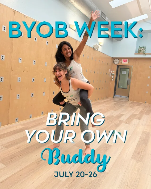 Summer is for hanging out with friends, that’s why we invite you to BYOB to the gym—𝙗𝙧𝙞𝙣𝙜 𝙮𝙤𝙪𝙧 𝙤𝙬𝙣 𝙗𝙪𝙙𝙙𝙮! From 𝗠𝗼𝗻𝗱𝗮𝘆, 𝗝𝘂𝗹𝘆 𝟮𝟬 𝘁𝗼 𝗦𝘂𝗻𝗱𝗮𝘆, 𝗝𝘂𝗹𝘆 𝟮𝟲, we're inviting your bestie to join your gym workout or class for FREE all week long!⁠
⁠
This deal is open to all, member or not! If you ARE a member, this won’t affect your monthly guest passes. Not a member? Consider it like a Buy One Get One Free pass.⁠
⁠
We’re all about the fun, so we're kicking off this friend-filled week with a social starting at 𝟏𝟏𝐀𝐌 𝐌𝐨𝐧𝐝𝐚𝐲, 𝐉𝐮𝐥𝐲 𝟐𝟎. Expect complimentary bites, beverages, Compression Recovery sessions, and raffles for prizes that everyone can enter!⁠
⁠
Find out more through the link in bio, and BYOB for a week filled with fun!