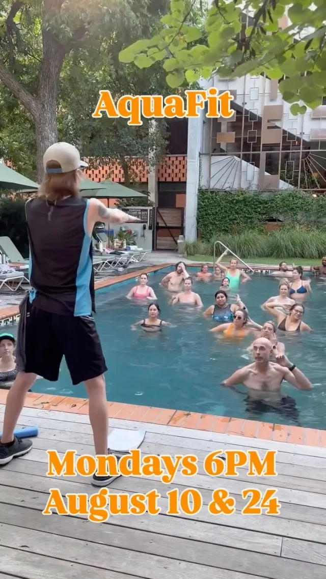 Get splashy with us as AquaFit at Carpenter Hotel (@carpenterhotel) returns! Led by @builtbybarkley, this class is an energetic, low-impact strength and cardio workout set in the water!  💦  We’ll close out the final class of our 𝑺𝒖𝒎𝒎𝒆𝒓 𝑴𝒐𝒗𝒆𝒔 season with a DJ set with David Garza (@davidgarza1) at the pool afterwards.    🗓 𝗠𝗼𝗻𝗱𝗮𝘆𝘀 𝟲𝗣𝗠, 𝗔𝘂𝗴𝘂𝘀𝘁 𝟭𝟬 & 𝟮𝟰  Spots are limited - save yours today through the link in bio.  #chfitness #carpenterhotel #summermoves #atxfitness #atxfitnesscommunity